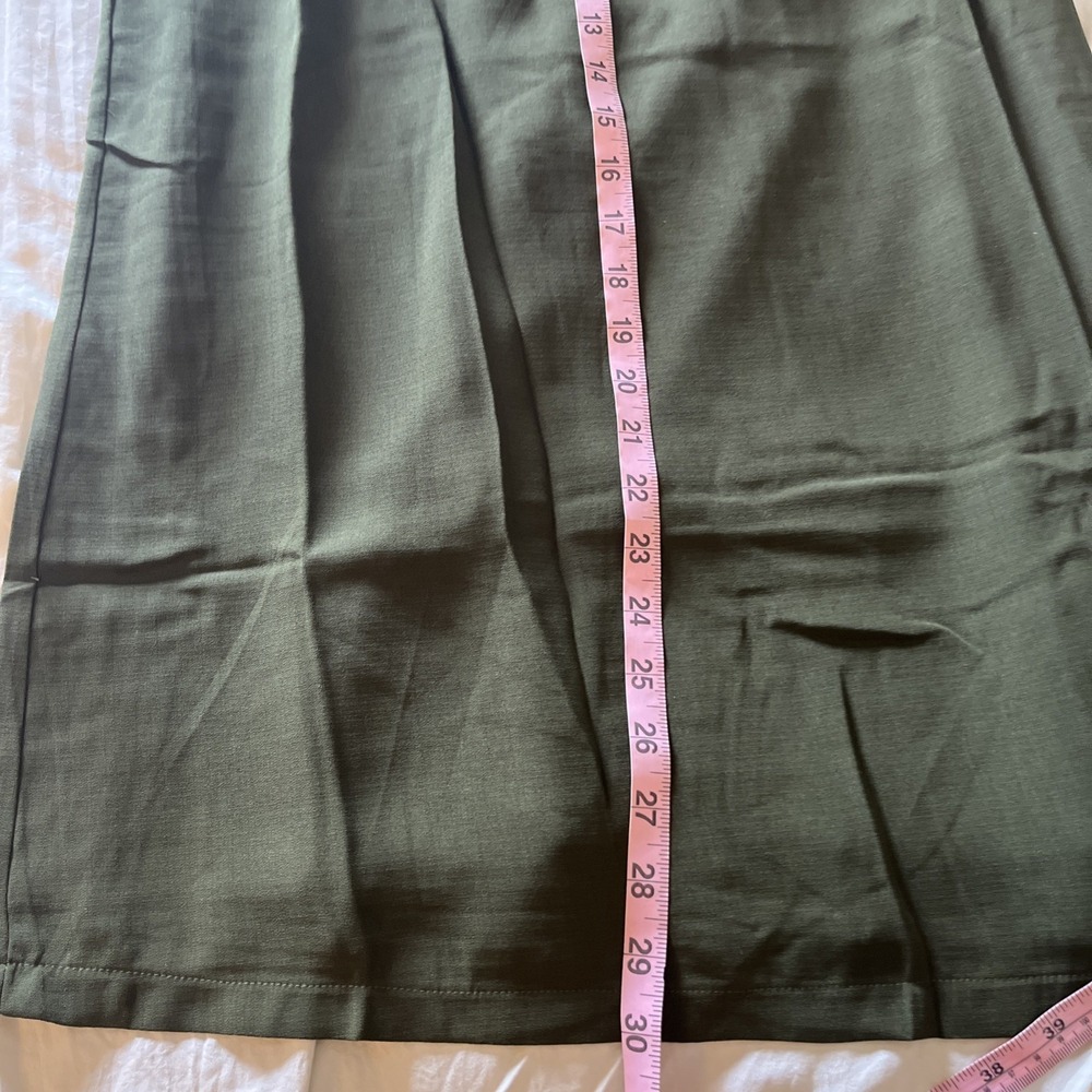 Lulus Shift and Shout Dress Olive Green Size  Small Short Sleeve Back Zip NEW - Picture 7 of 8